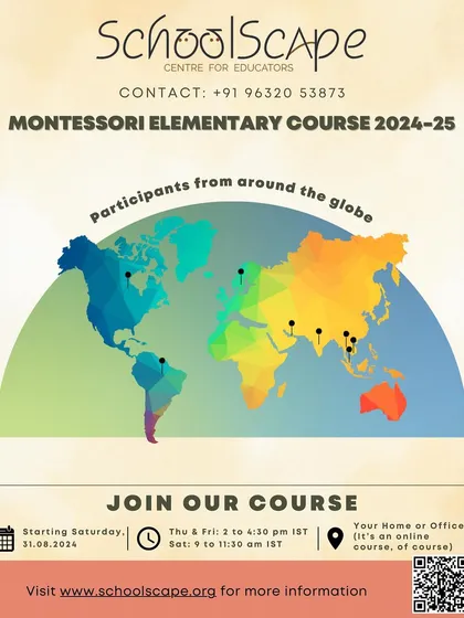 With participants from across the globe, our online Montessori Elementary course offers a unique opportunity to learn and collaborate with a diverse and passionate community of educators.