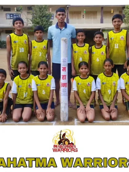 Team Mahatma Warriors, ready to compete in our Rising Star Kho-Kho tournament.
