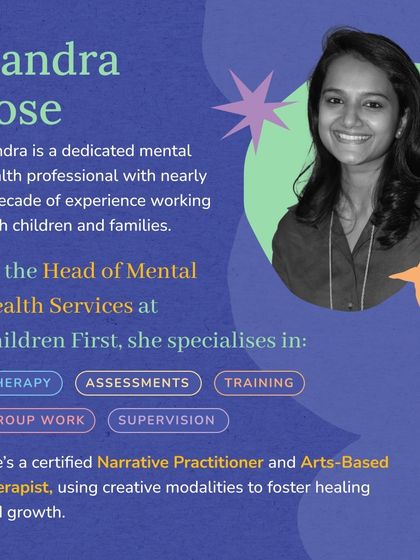This image introduces another dedicated faculty member for our SFBT course. As the Head of Mental Health Services, she brings nearly a decade of experience in therapy, assessments, and training to the program.