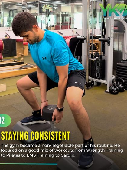 Consistency was the key to Zahaan's success. He made his workouts a non negotiable part of his routine, using a mix of strength training, Pilates, and EMS to achieve his goals.