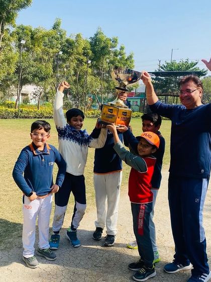 Our junior champions celebrating their victory. These moments of joy and achievement are what our youth leagues are all about.