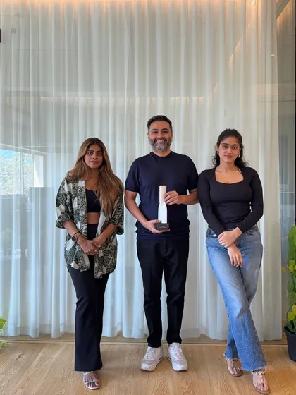 My team and I with the IDAC Hospitality Architecture award at our studio. This is a celebration of the incredible collaborators and clients who believed in our vision.