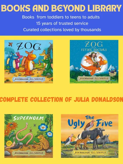 More magic from Julia Donaldson. This set includes the adventurous dragon "Zog," the heroic "Superworm," and the quirky "The Ugly Five," each offering a unique story that captivates young readers.