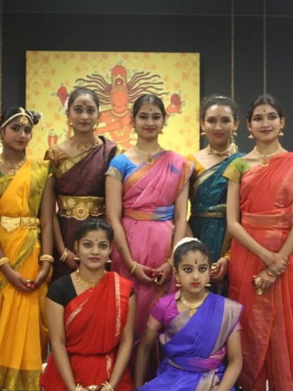 A group photo of my wonderful students during the Bharatha Muni Jayanti Uthsava. Seeing them together, dedicated to the art, fills my heart with pride.