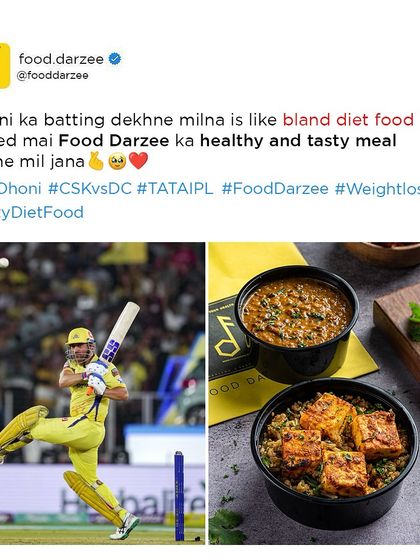 Dhoni ka batting dekhne milna is like bland diet food ke bheed mai Food Darzee ka healthy and tasty meal mil jana. A rare and wonderful treat!