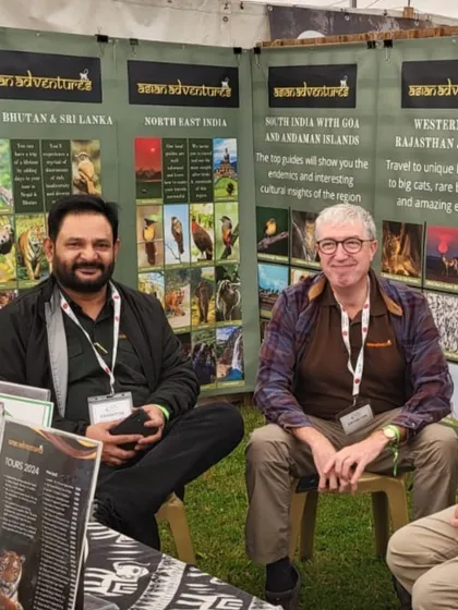 Our team members at the Asian Adventures stall, ready to share their passion for wildlife with visitors. We are thrilled to exhibit at the fair and connect with so many like-minded people.