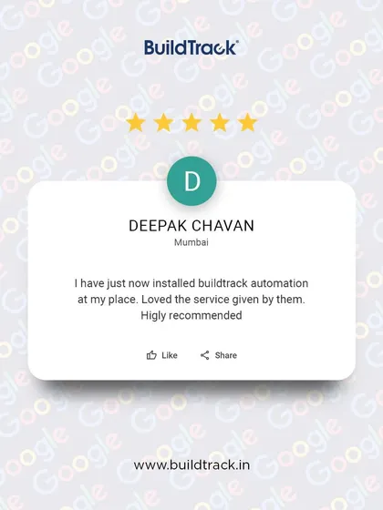"Loved the service given by them. Highly recommended." A glowing 5-star review from a recent installation in Mumbai. Feedback like this is what motivates our team to deliver the best.