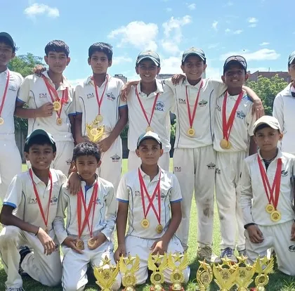 This is what teamwork looks like. Our junior team celebrating their victory in the Monsoon Series, showcasing the winning spirit we build from a young age.