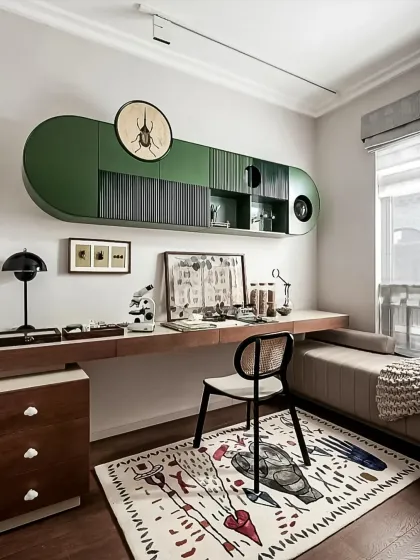 Home Interior - Bedroom & Wardrobe Design Integrated Study & Work Desks photo 6
