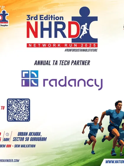 I align my events with innovative brands. This post highlights Radancy, a leader in talent technology, as a key partner for the NHRD Network Run, reflecting our shared focus on the future.