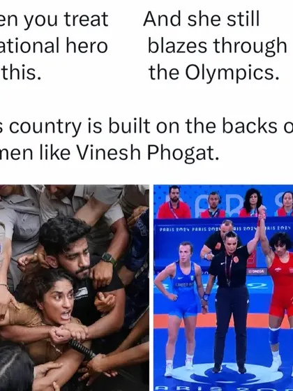 The resilience of women like Vinesh Phogat, who face systemic injustice and still triumph, is what this country is built on. I stand in solidarity with her and other women fighting for their dignity and rights against powerful institutions.