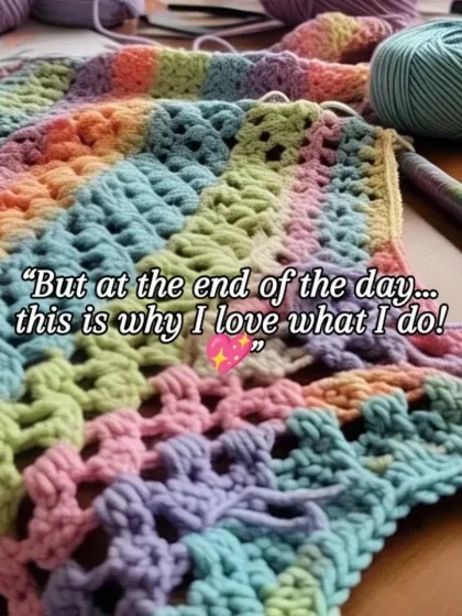 Mom life plus a crochet business is the ultimate multitasking challenge. I thought I'd crochet for five minutes, and now it's been hours. But at the end of the day, I love what I do.