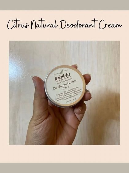Our Citrus Natural Deodorant Cream, another customer favorite. It's a fresh and effective alternative to conventional deodorants.