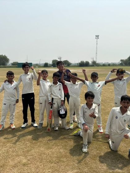 The young champions celebrating their win. Moments like these build camaraderie and a strong team bond that lasts a lifetime.