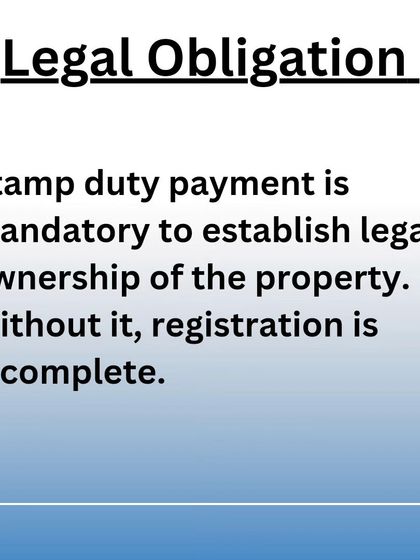 Paying stamp duty is a mandatory legal obligation. Without it, your property registration is incomplete, and your ownership is not legally established.