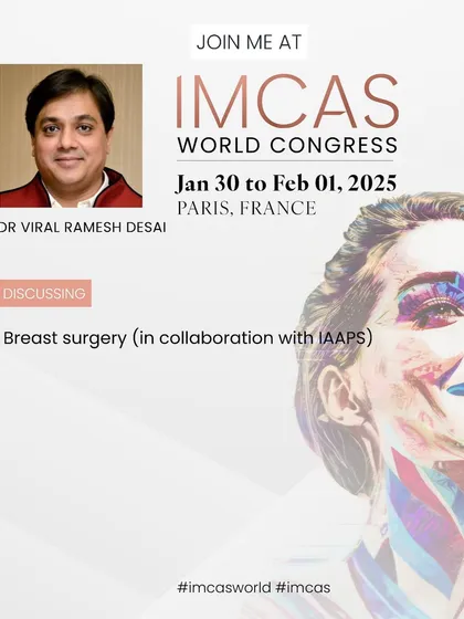 At the IMCAS World Congress in Paris, I chaired a collaborative session on breast surgery with the Indian Association of Aesthetic Plastic Surgeons (IAAPS). Sharing my knowledge on a global stage helps elevate the standards of care for patients everywhere.