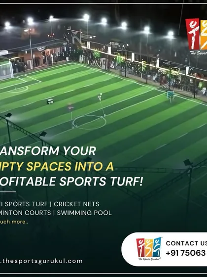An empty space is a profitable opportunity waiting to happen. We specialize in developing multi-sport turfs, cricket nets, and badminton courts that not only serve the community but also create a sustainable revenue stream for property owners.