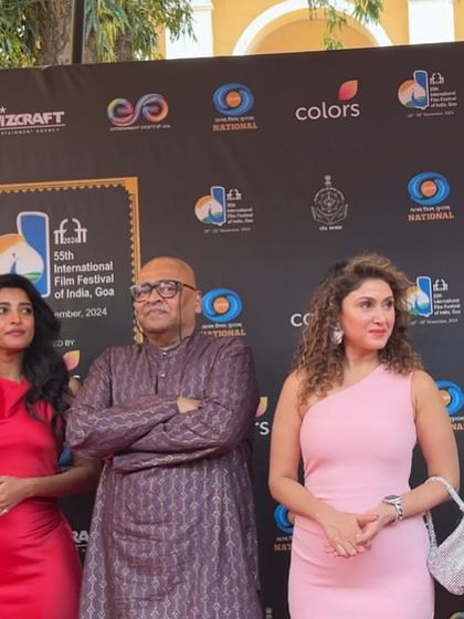 On the red carpet at IFFI for the 'Pune Highway' premiere. It's a proud moment to see our collective work being celebrated at such a prestigious festival.