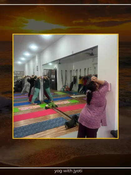 Using the wall for a deep shoulder-opening stretch, perfect for relieving stress carried in the upper body.