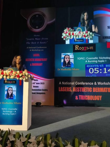 Presenting at the national conference on Lasers, Aesthetic Dermatology, and Trichology. Sharing knowledge on hair cosmetics helps empower both dermatologists and their patients.