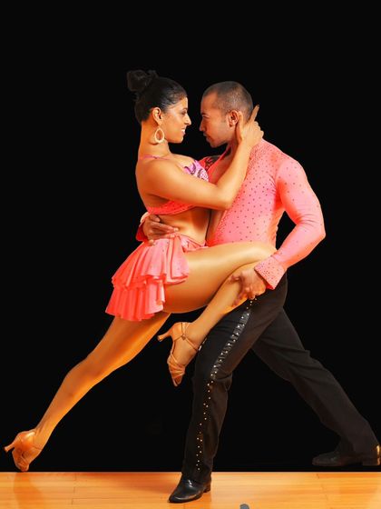 A classic salsa pose from one of our photoshoots. We've grown together and never let go of our love for what we do.