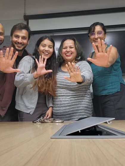 Just us five writing to be famous! A fun pose with our BWW Sugargliders, a group of bright, eager, and earnest minds.