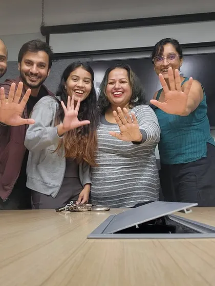 Just us five writing to be famous! A fun pose with our BWW Sugargliders, a group of bright, eager, and earnest minds.