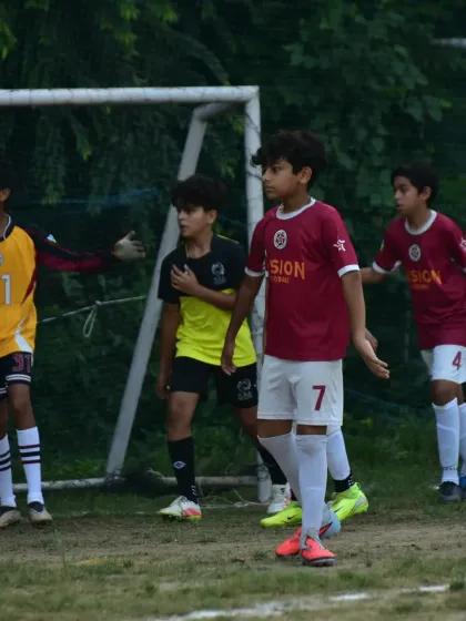 Our players setting up a defensive wall. This shows their understanding of set-piece situations and their commitment to organized defending.