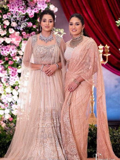 A beautiful photo of the two sisters together at the engagement ceremony.