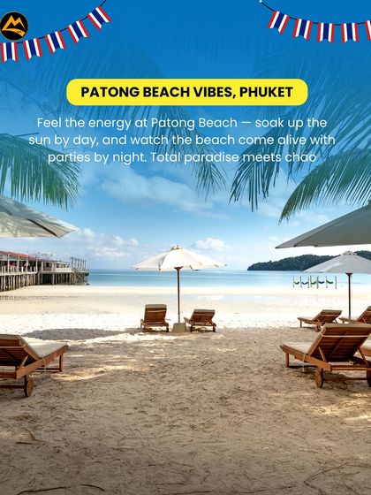The energy of Patong Beach in Phuket is unmatched. You can soak up the sun by day and watch the beach come alive with parties by night.