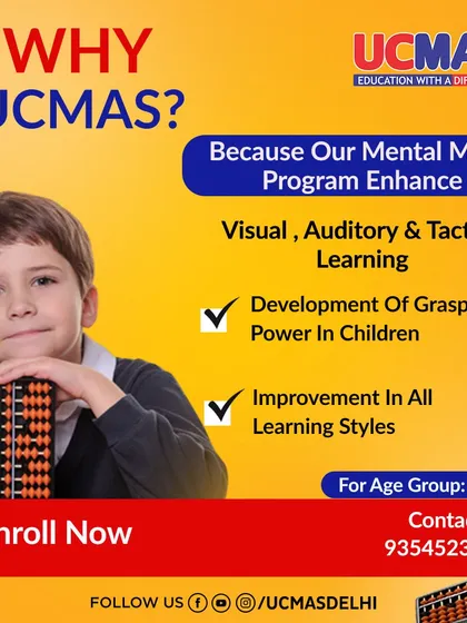 Our mental math program enhances visual, auditory, and tactile learning. It also helps in the development of grasping power and improvement in all learning styles.
