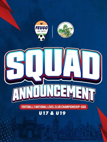 The official squad announcement for our U17 & U19 teams heading to the Football 5 National Level Club Championship in Goa.