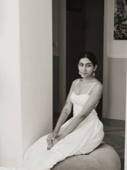 Another black and white shot from my personal series. I love simple, elegant pieces like this white dress that feel timeless.