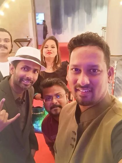 A selfie with the band after a super fun night performing at the Four Seasons Hotel Bengaluru at Embassy One.