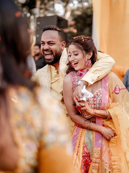 The Haldi ceremony is about pure, unadulterated joy. I aim to freeze these moments of spontaneous laughter and celebration, capturing the vibrant colors and infectious energy that make pre-wedding rituals so memorable.