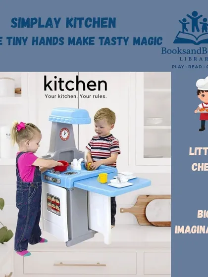 The Simplay3 Play Around Kitchen and Activity Center is an all-in-one station for culinary creativity. The drop-leaf table extends for extra play space, making it great for siblings.