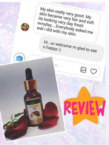 "My skin really very good." A heartfelt review for my Kumkumadi Serum from a very happy customer.