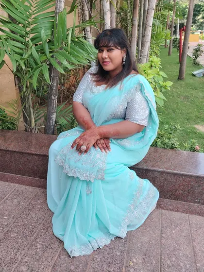 Another shot from my first saree experience. It's amazing how an outfit can make you feel so different and special.