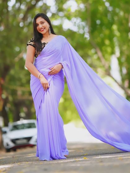Pre Wedding Attire - Pre-Wedding Outfit Rental Flowing Trail Sarees photo 22