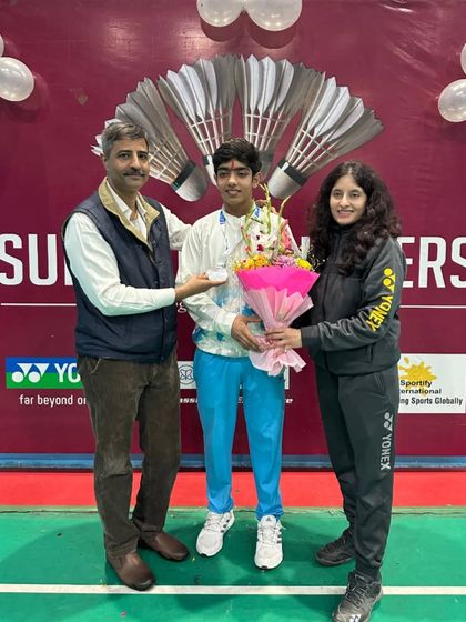 **Celebrating an International Silver Medalist.** Our directors celebrating with Daksh Raj after he brought home a silver medal from the Deaf Asia Pacific Championship 2024 in Malaysia.