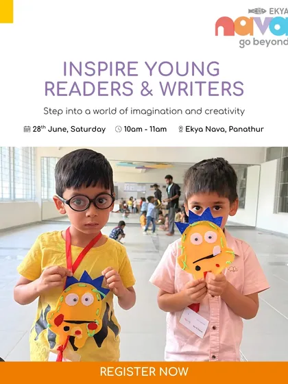 The joy of creation is pure and powerful. Here, two of my young creators from the 'Inspire Young Readers & Writers' workshop proudly display the characters they brought to life, a testament to the imaginative storytelling we nurture.