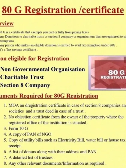This infographic breaks down the entire 80G registration process into clear, manageable steps. We provide this clarity upfront so you know exactly what documents are needed and what to expect, from the trust deed to the final certificate.