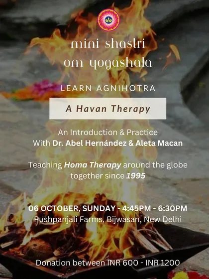 A glimpse into one of our special workshops on Agnihotra, a Vedic Havan or Homa therapy. This ancient practice uses fire to purify the atmosphere, which in turn helps to heal us.