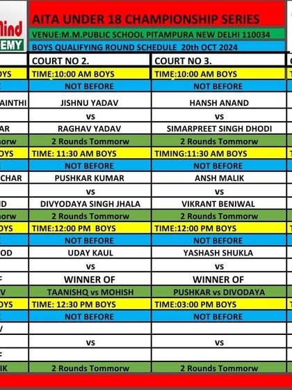Tournament Schedules & Information photo 11