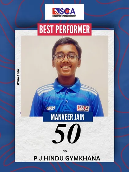 A half-century for Manveer Jain. This performance highlights the depth of batting talent we have across our junior teams.