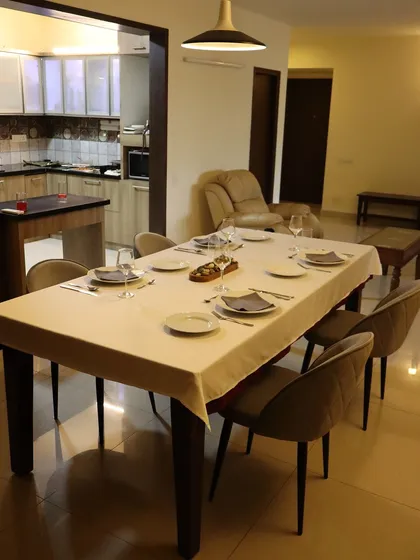 The ambiance is set for an unforgettable evening. Whether in your home or at my residence, I ensure every detail, from the table setting to the lighting, is perfect for an intimate fine dining experience.