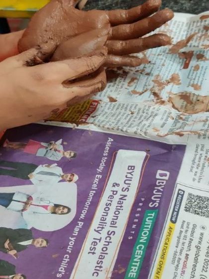 Sometimes the process is the most important part. For this 8-year-old, an hour of squashing, rolling, and feeling the clay was a deeply sensory and emotional experience.