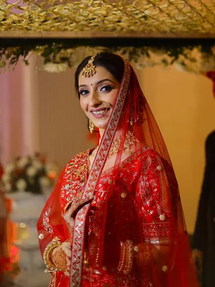 Now and forever. These portraits capture the timeless beauty of a classic bridal look, with soft, glowing makeup that enhances the bride's happiness.