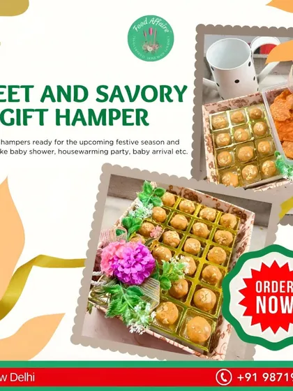 A sweet and savory gift hamper is perfect for any occasion, be it a baby shower, housewarming, or just because. This one features our popular besan ladoos and Chaska Papdi.
