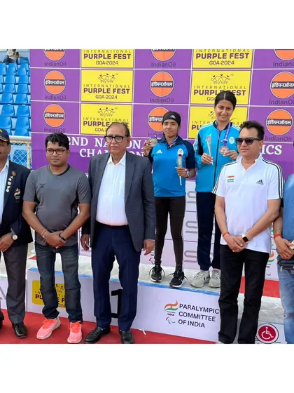 On the podium at the National Para Athletics Championships. It is a privilege to coach such talented and determined athletes and see them get the recognition they deserve.